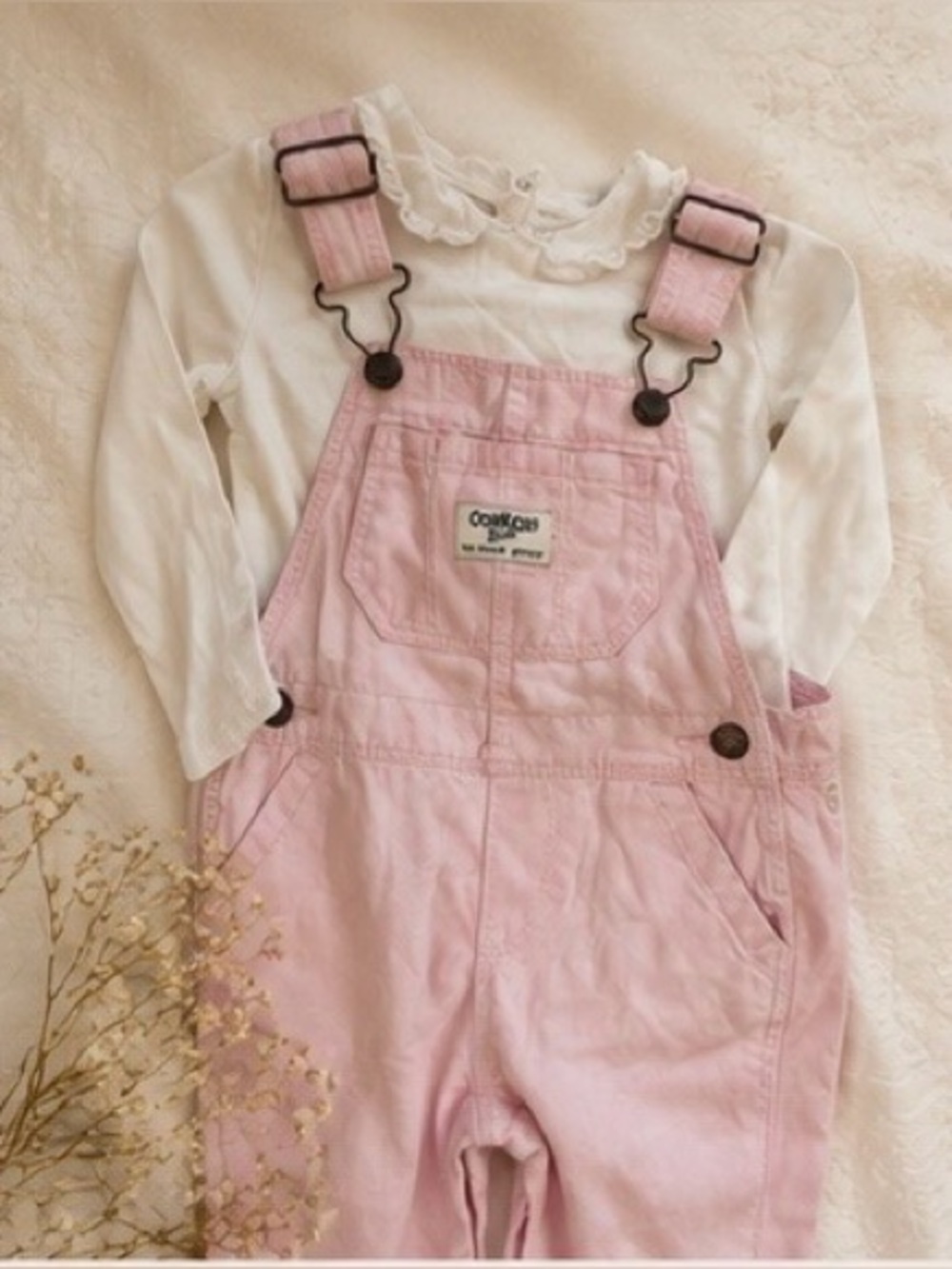 OshKosh B'gosh Light Pink Baby Girl Overalls